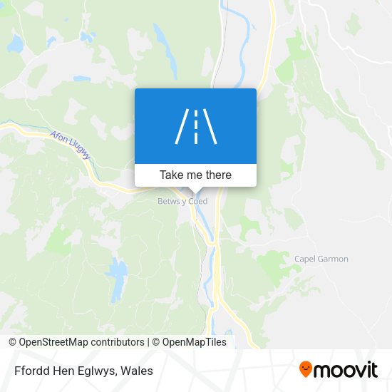Ffordd Hen Eglwys map
