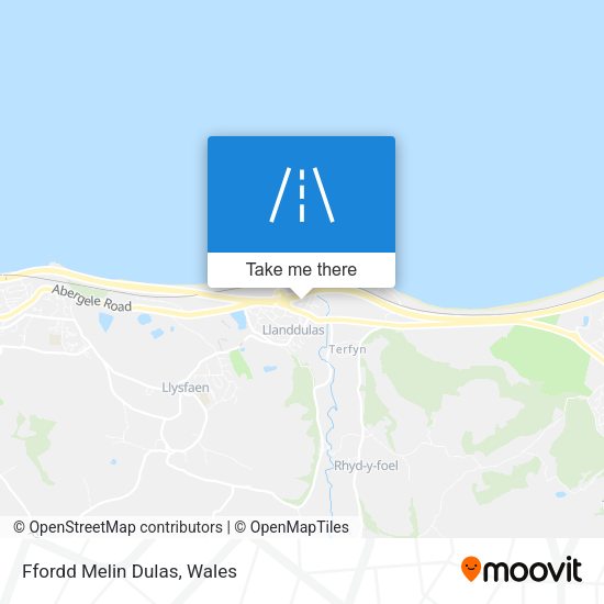 Ffordd Melin Dulas map