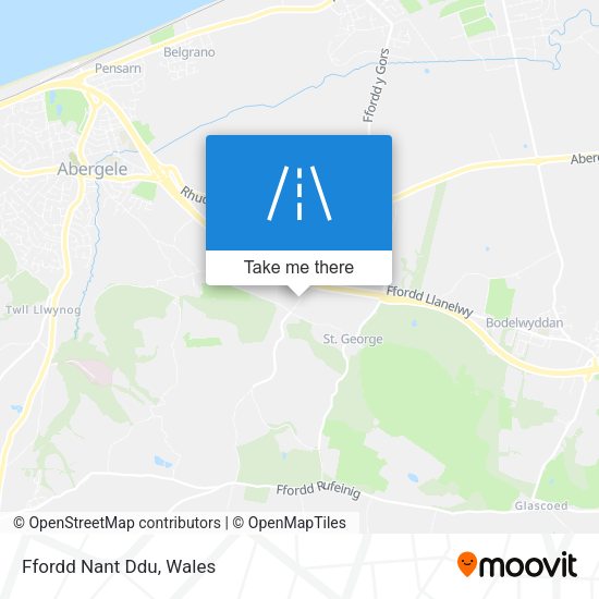 Ffordd Nant Ddu map
