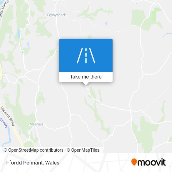 Ffordd Pennant map
