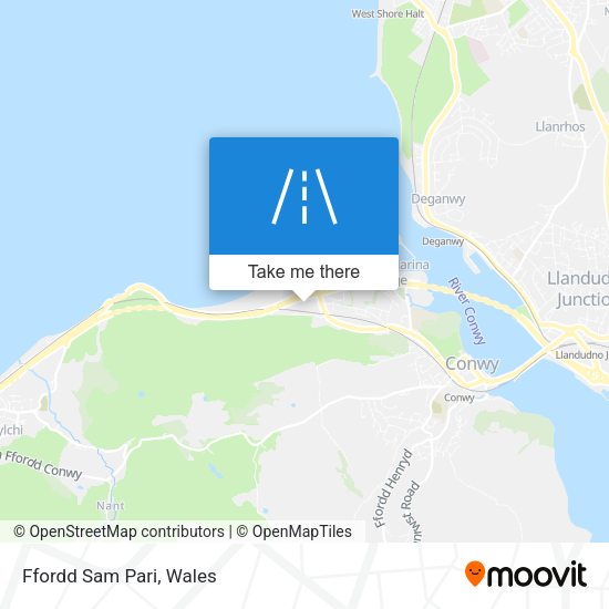 Ffordd Sam Pari map