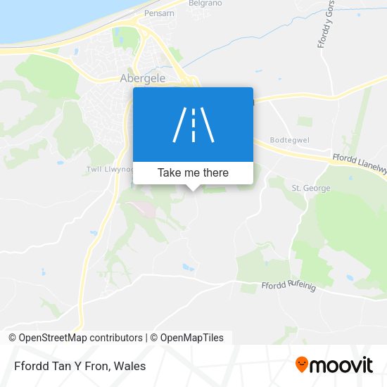 Ffordd Tan Y Fron map