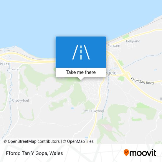 Ffordd Tan Y Gopa map