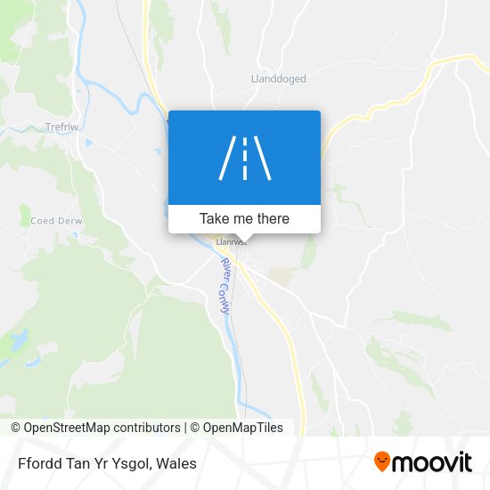 Ffordd Tan Yr Ysgol map