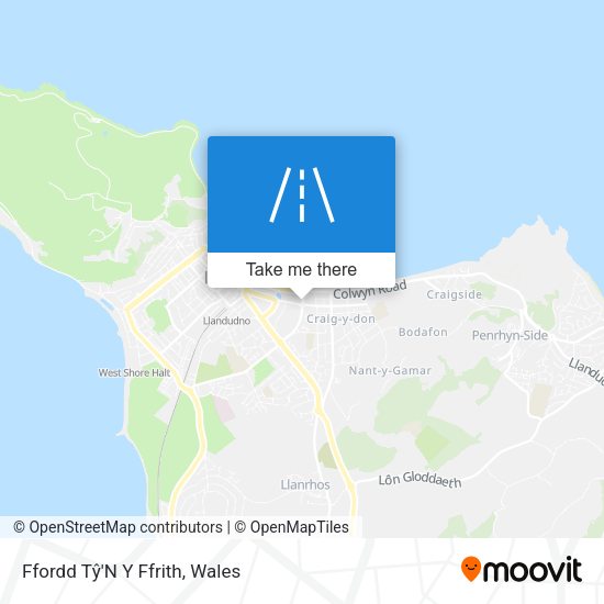 Ffordd Tŷ'N Y Ffrith map