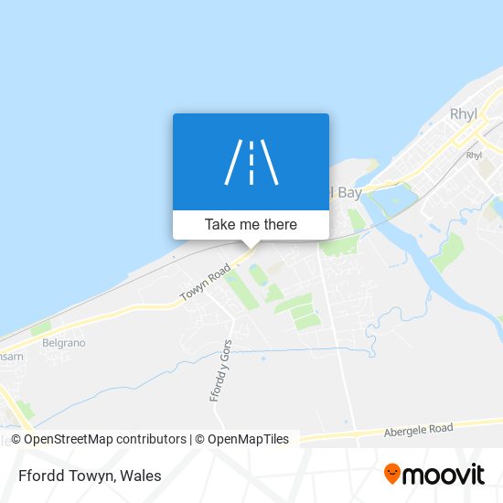 Ffordd Towyn map