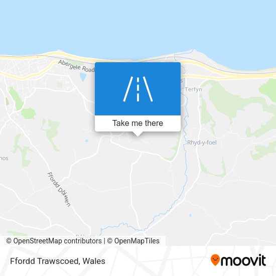 Ffordd Trawscoed map