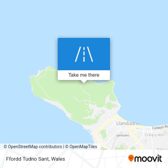 Ffordd Tudno Sant map