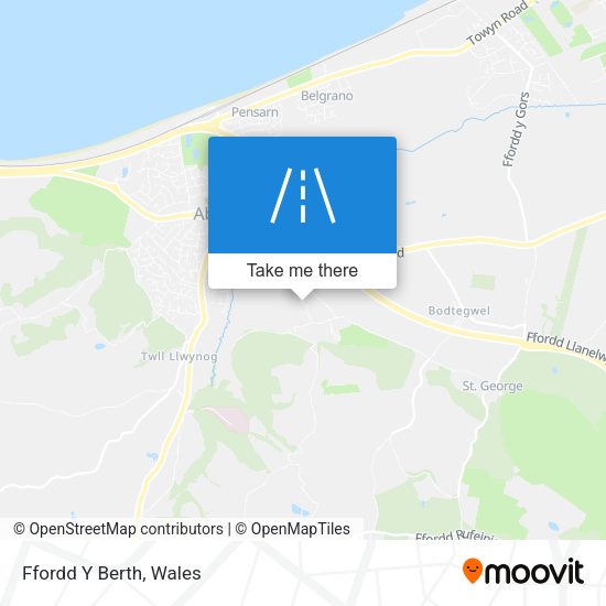 Ffordd Y Berth map