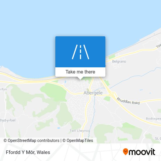 Ffordd Y Môr map