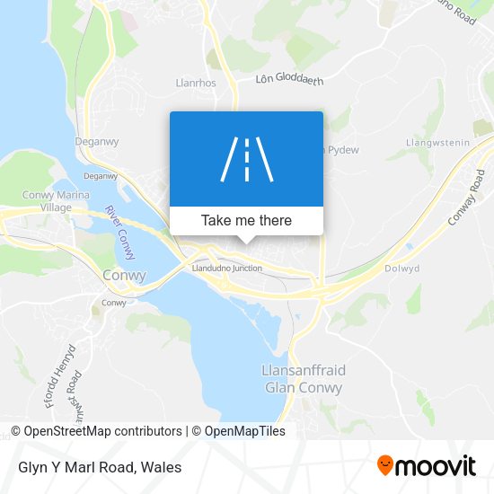 Glyn Y Marl Road map