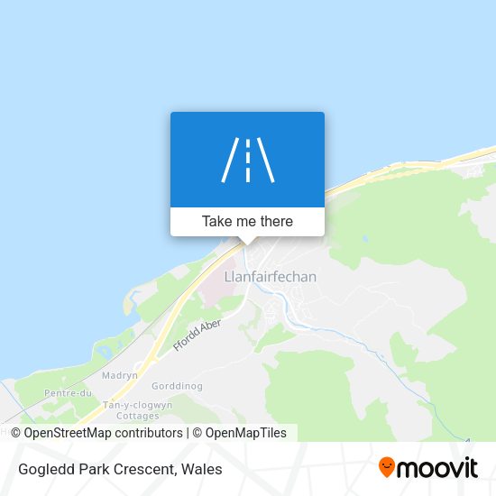 Gogledd Park Crescent map