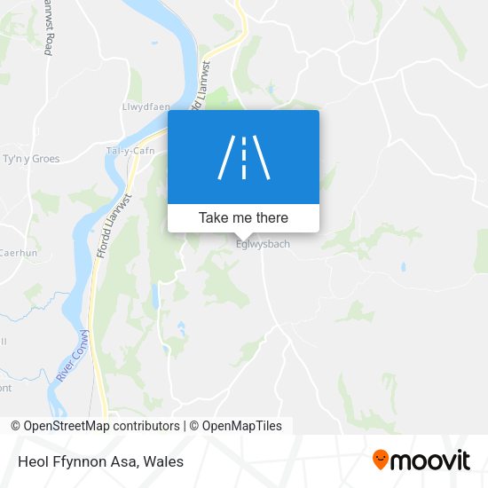 Heol Ffynnon Asa map