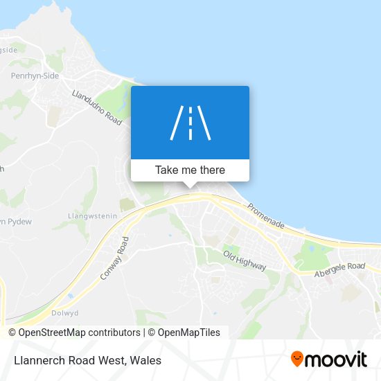 Llannerch Road West map