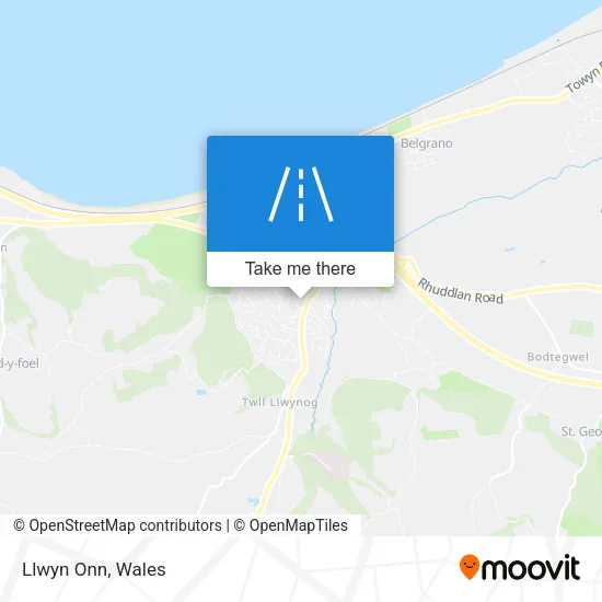 Llwyn Onn map