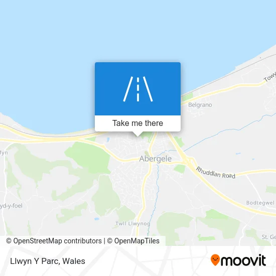 Llwyn Y Parc map