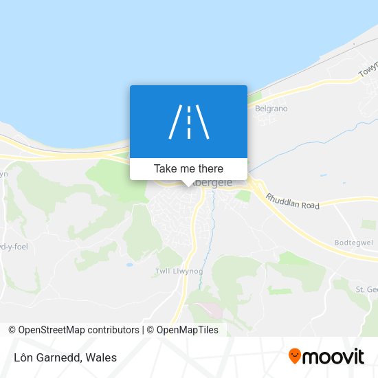 Lôn Garnedd map