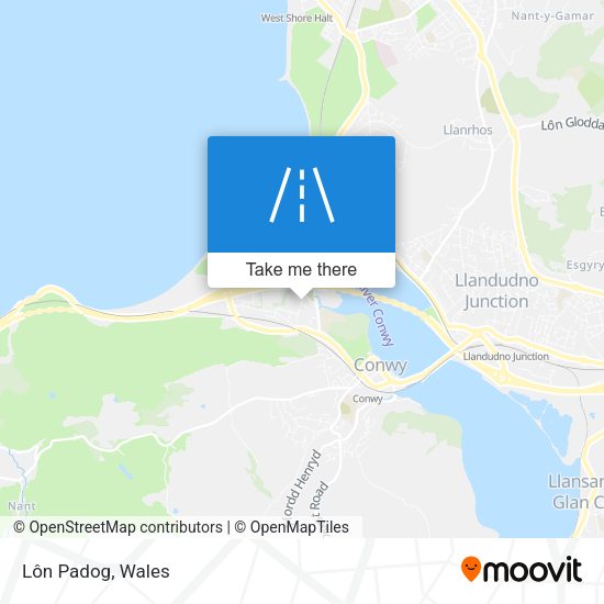 Lôn Padog map