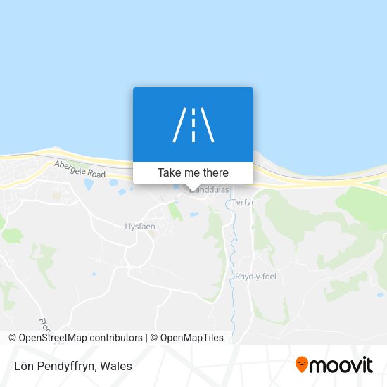Lôn Pendyffryn map