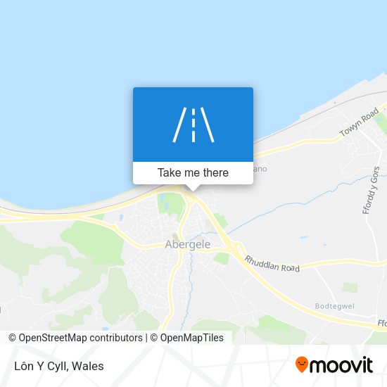 Lôn Y Cyll map