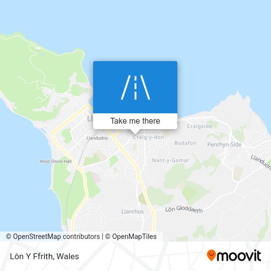 Lôn Y Ffrith map