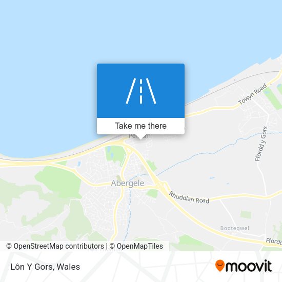 Lôn Y Gors map
