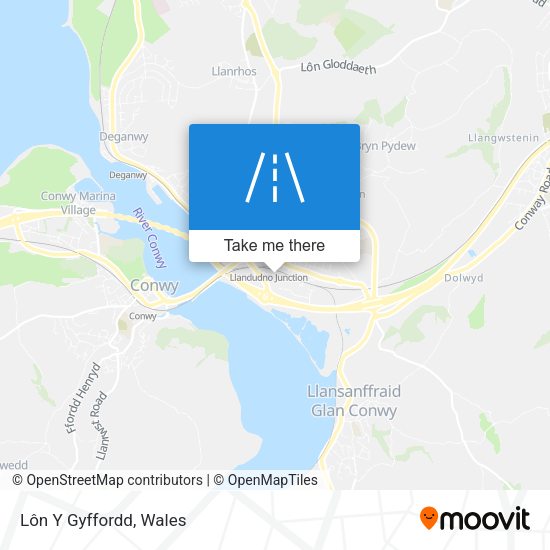 Lôn Y Gyffordd map