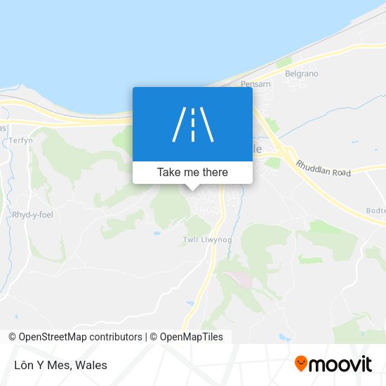 Lôn Y Mes map