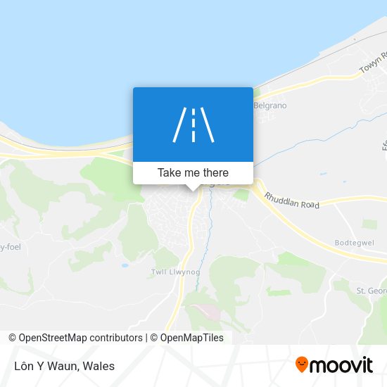 Lôn Y Waun map