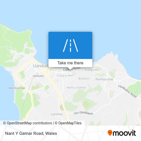 Nant Y Gamar Road map