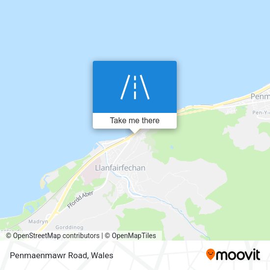 Penmaenmawr Road map