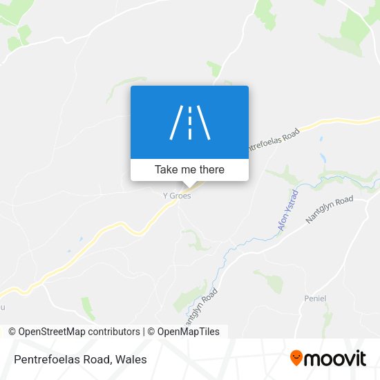 Pentrefoelas Road map