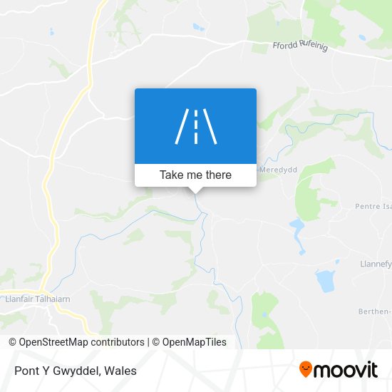 Pont Y Gwyddel map