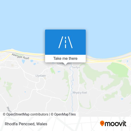 Rhodfa Pencoed map