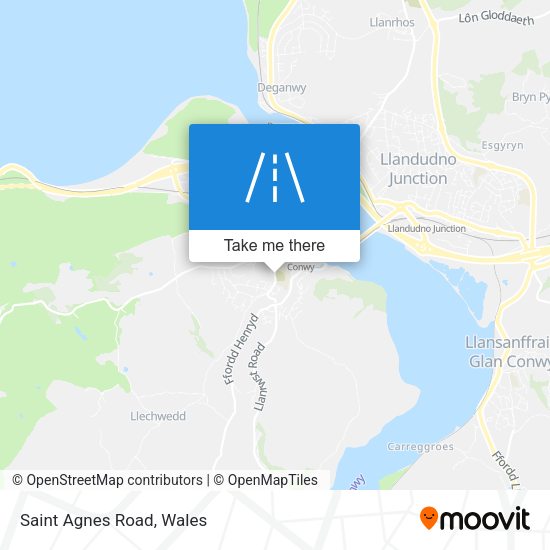 Saint Agnes Road map