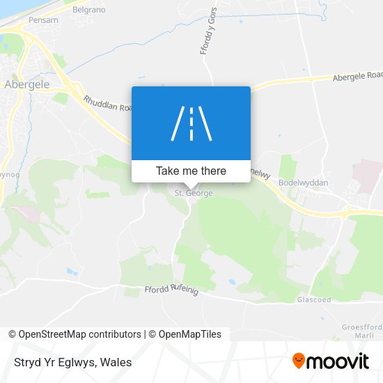 Stryd Yr Eglwys map