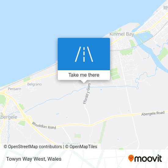 Towyn Way West map