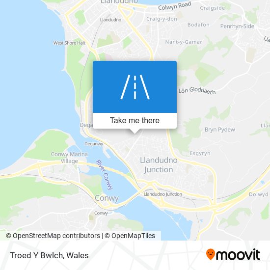 Troed Y Bwlch map