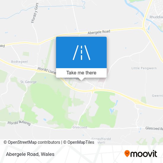Abergele Road map