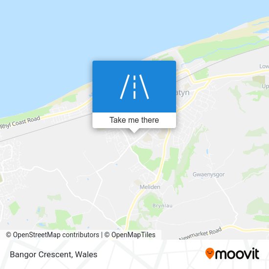 Bangor Crescent map