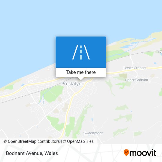 Bodnant Avenue map