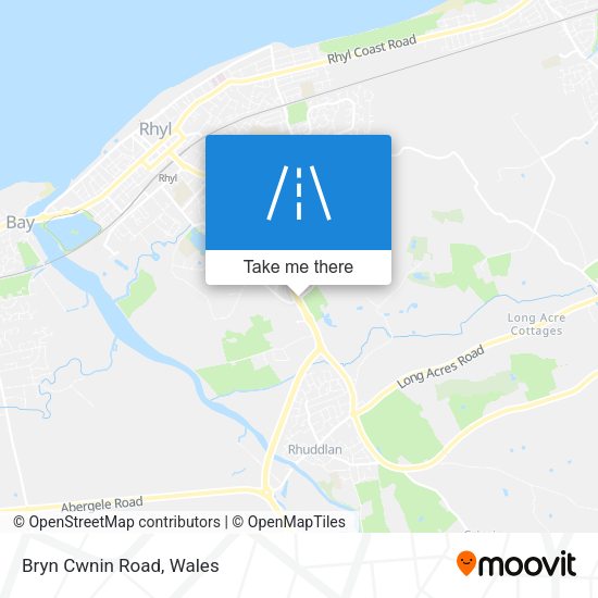 Bryn Cwnin Road map
