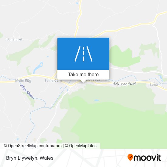 Bryn Llywelyn map