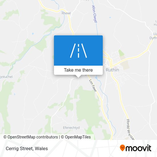 Cerrig Street map