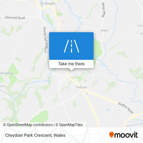 Clwydian Park Crescent map