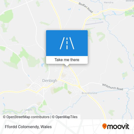 Ffordd Colomendy map