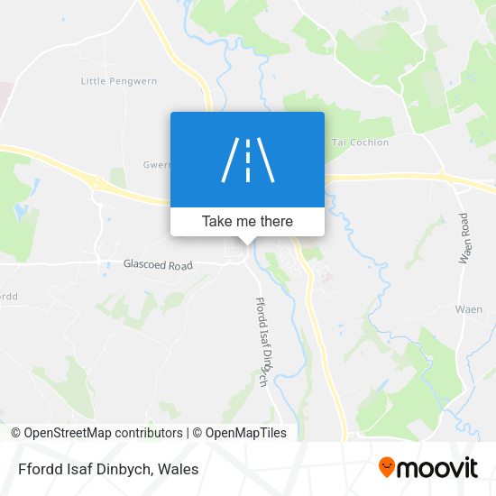 Ffordd Isaf Dinbych map