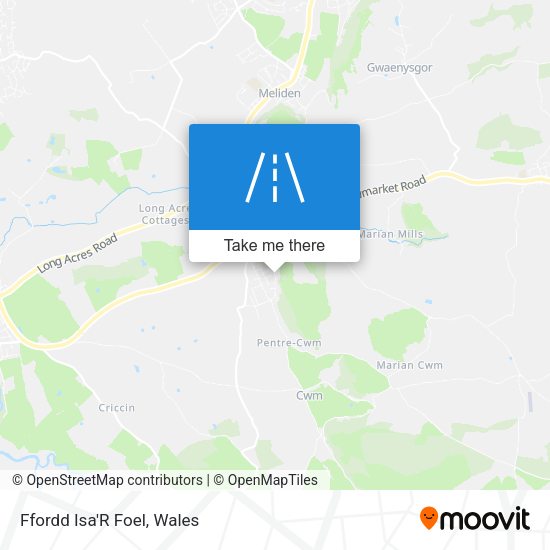 Ffordd Isa'R Foel map