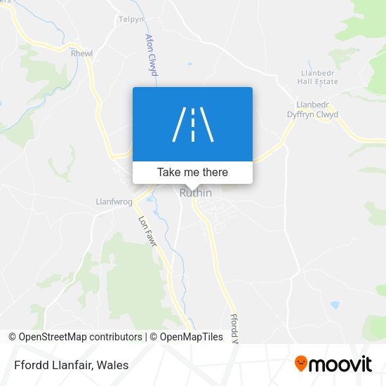 Ffordd Llanfair map