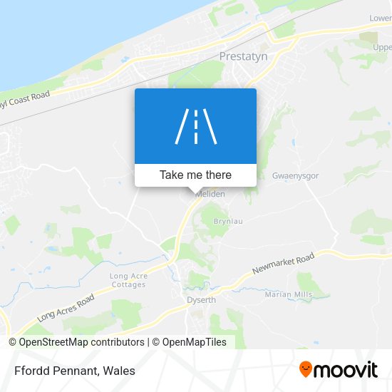 Ffordd Pennant map